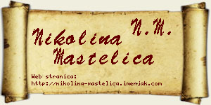 Nikolina Mastelica vizit kartica